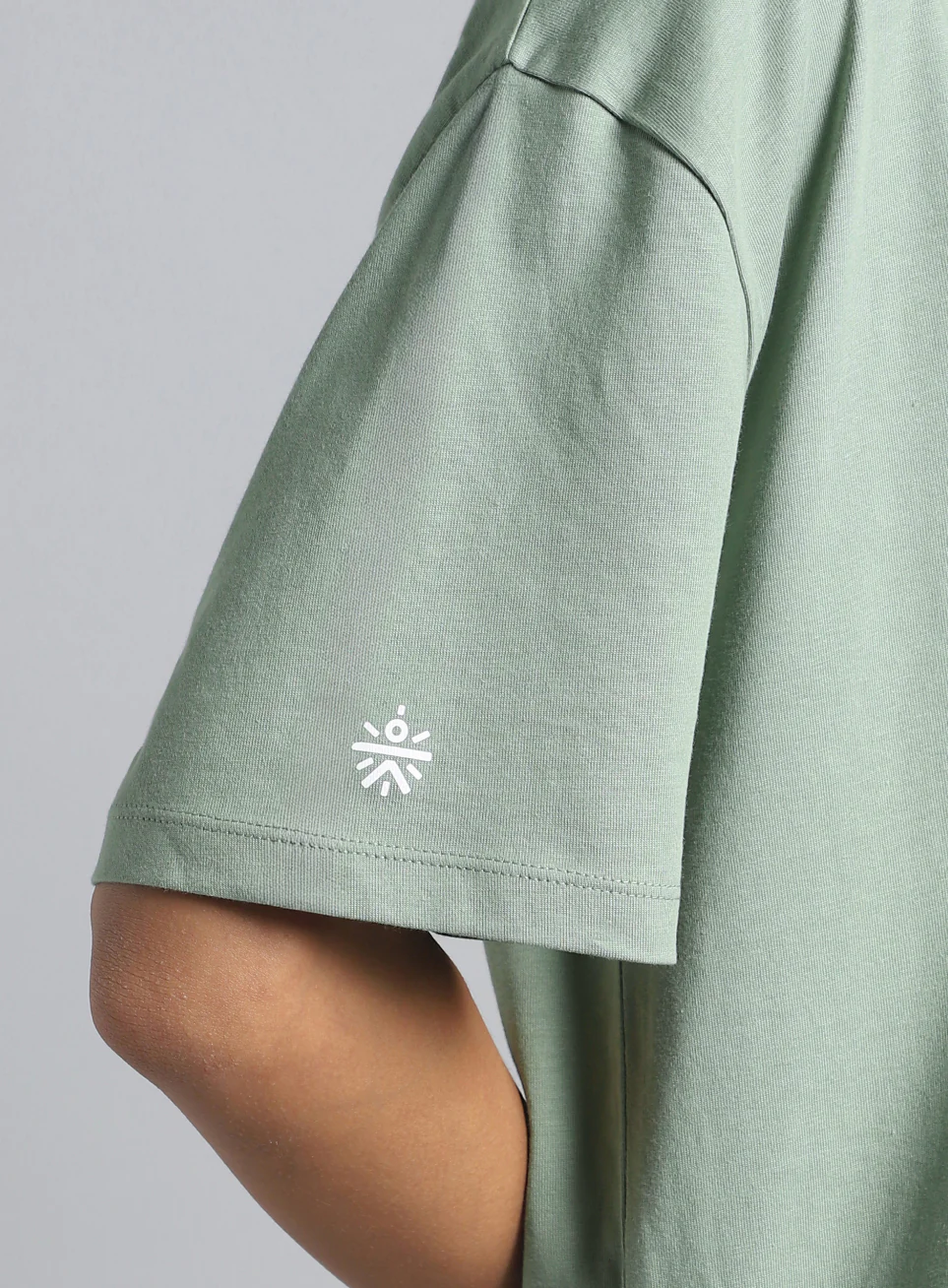 Women's Olive Oversized Graphic T-shirt - Image 9