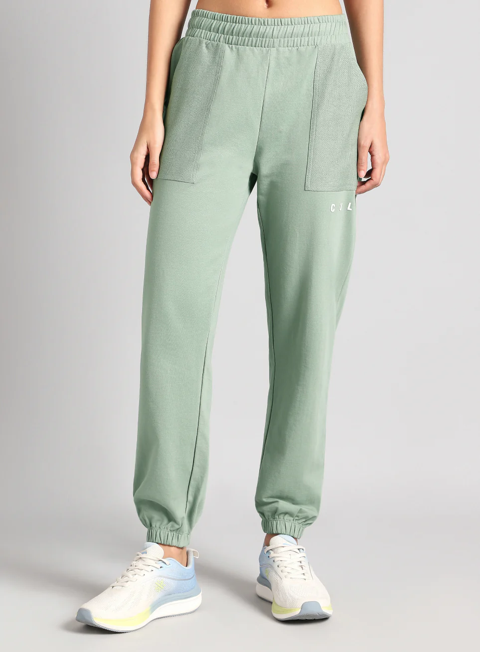 Women's Olive Play On Reverse Pocket Joggers - Image 4