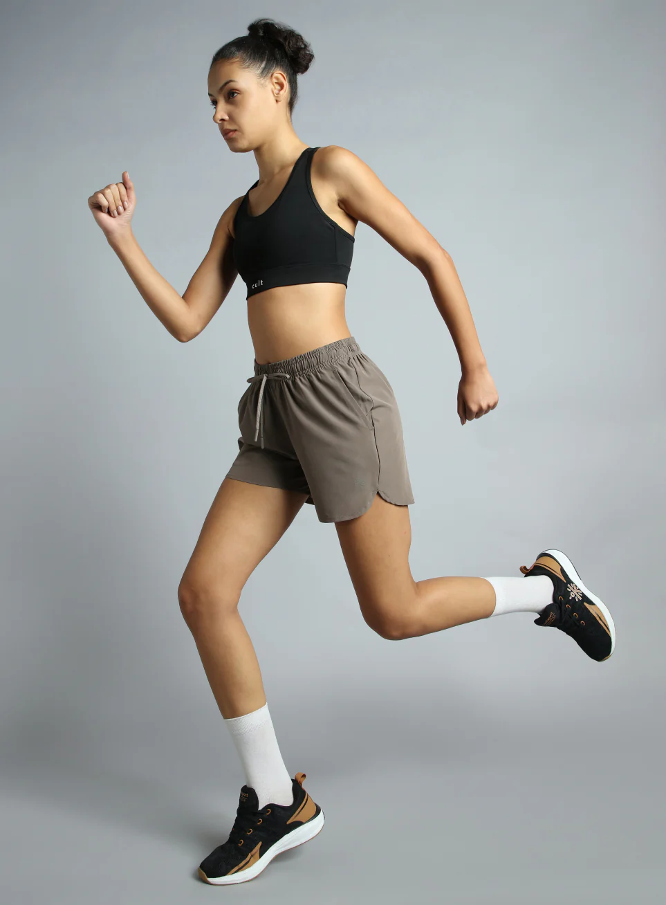 Women's Brown Running Essential Shorts - Image 2