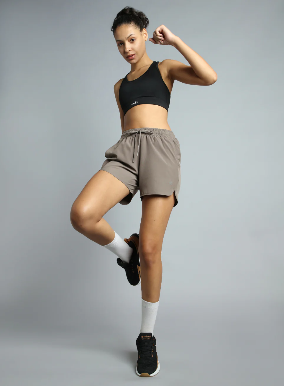 Women's Brown Running Essential Shorts - Image 3