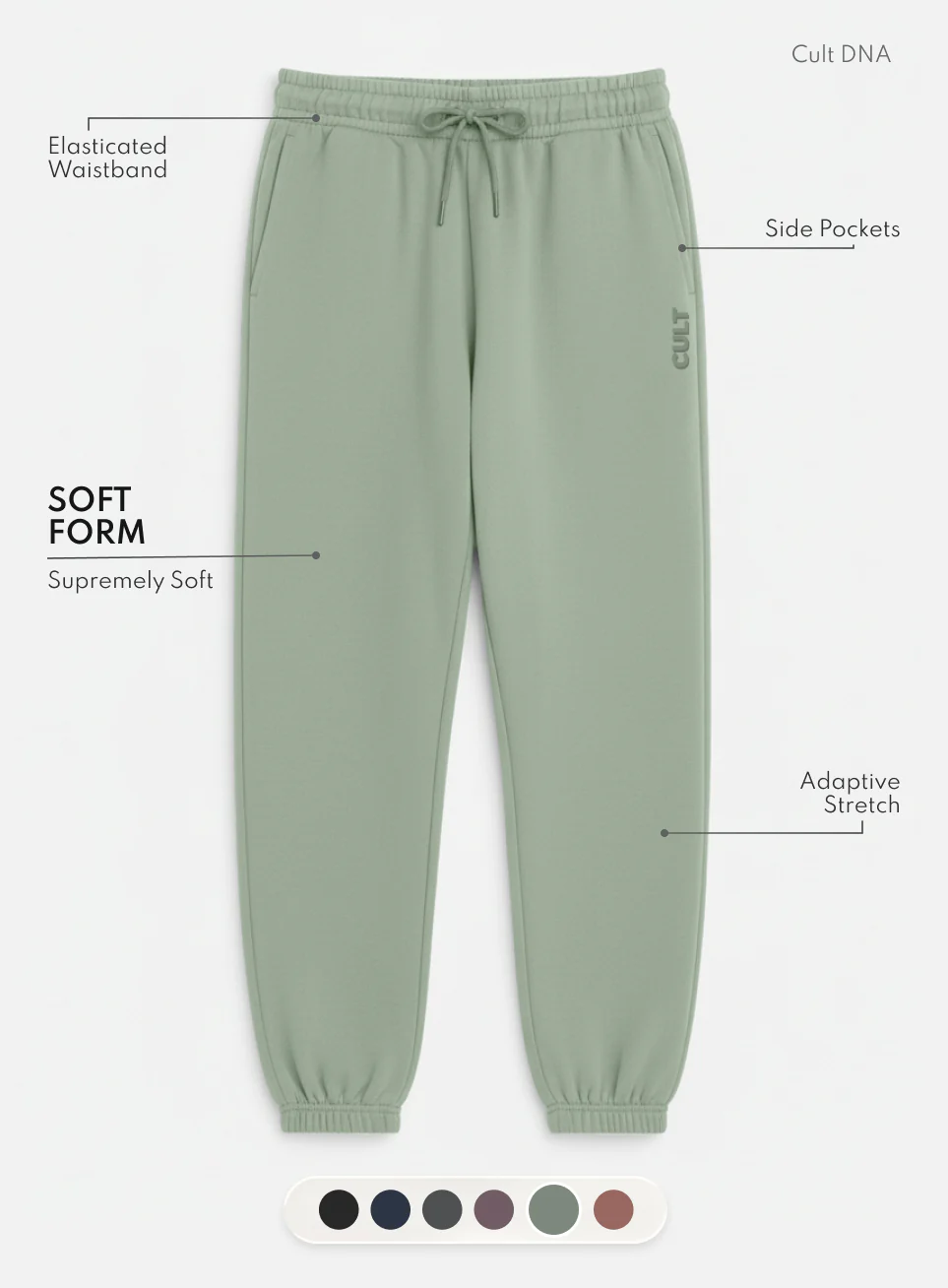 Women's Olive Soft Form Classic Joggers - Image 4