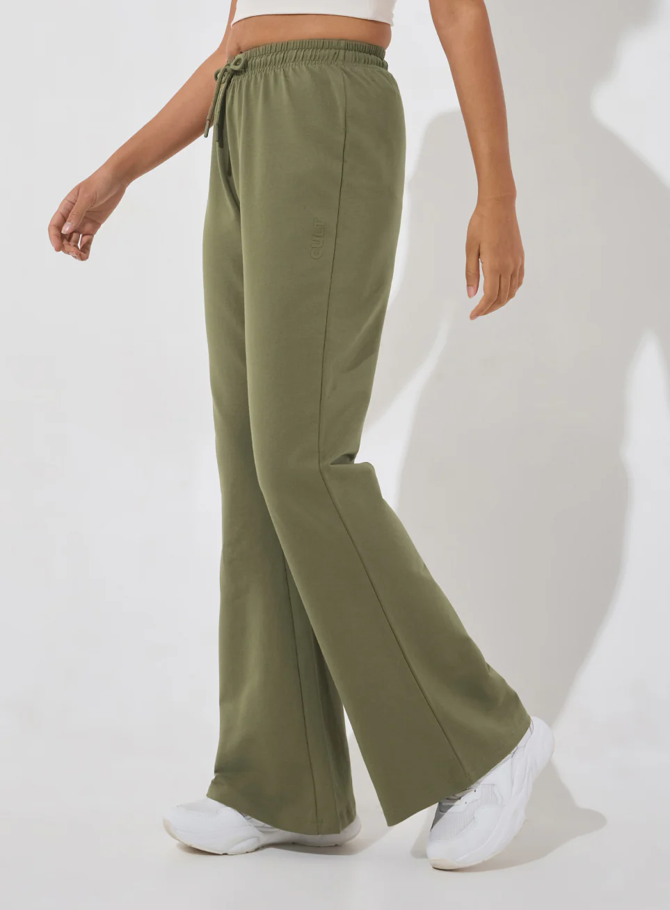 Women's Olive Soft Form Flow Flared Pants - Image 5