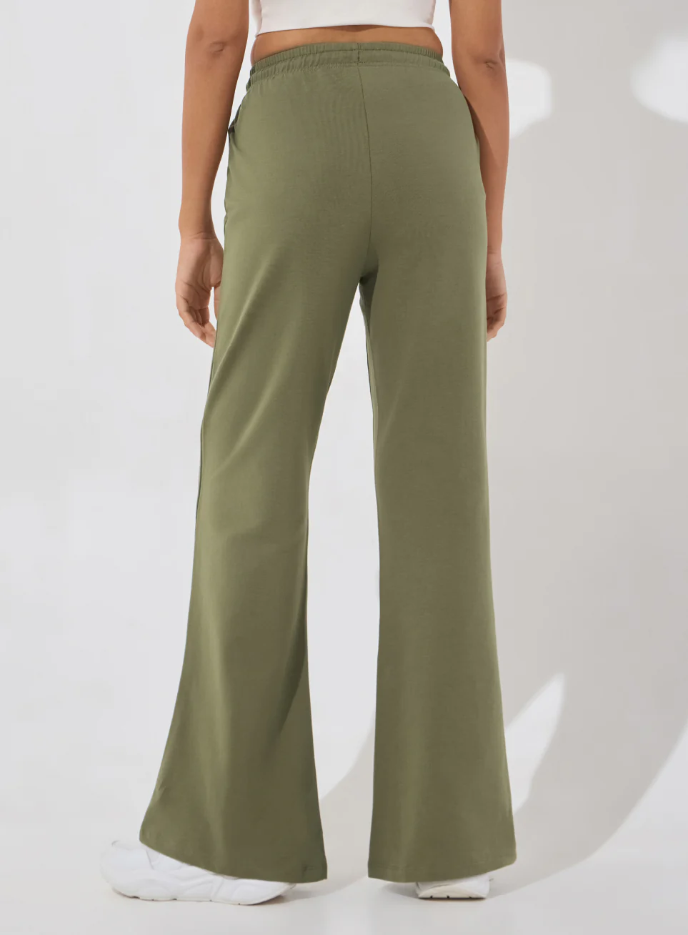 Women's Olive Soft Form Flow Flared Pants - Image 6