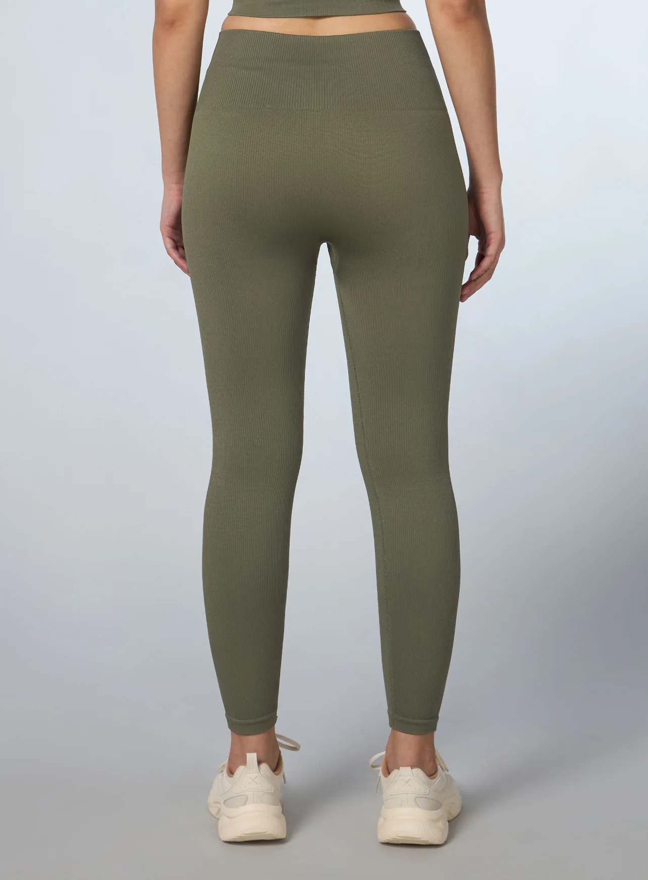 Women's Olive Versatile Seamless Tights - Image 6
