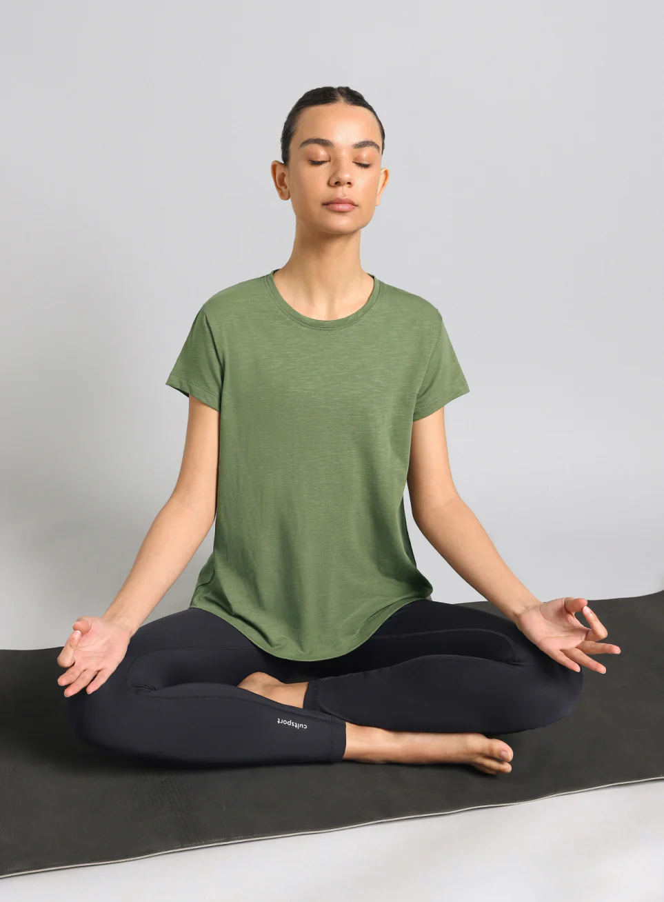 Women's Olive Yoga Flow Top - Image 2