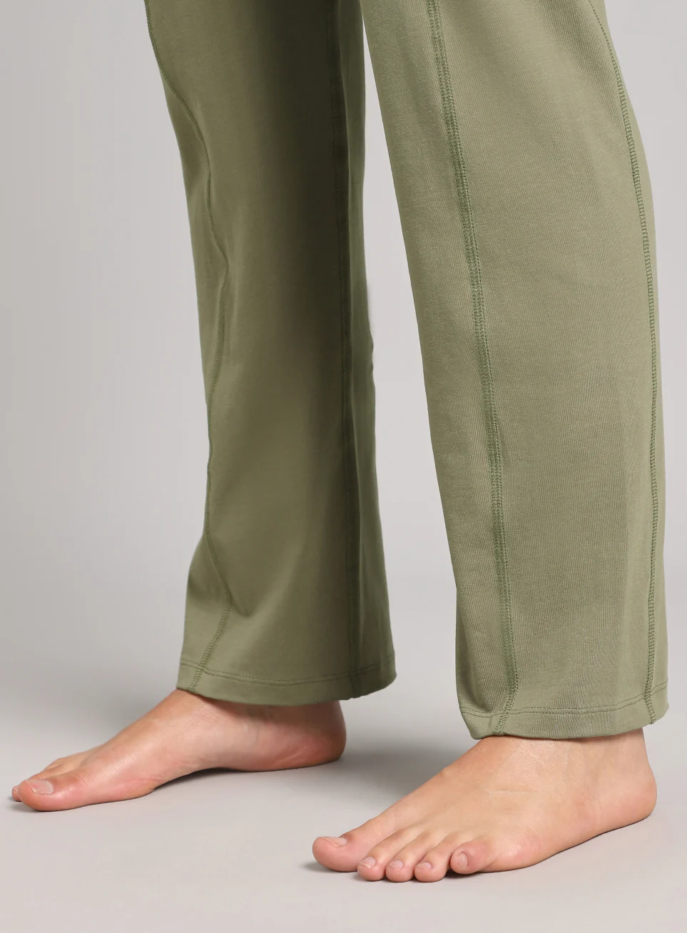 Women's Olive Yoga Straight Fit Trackpants - Image 10
