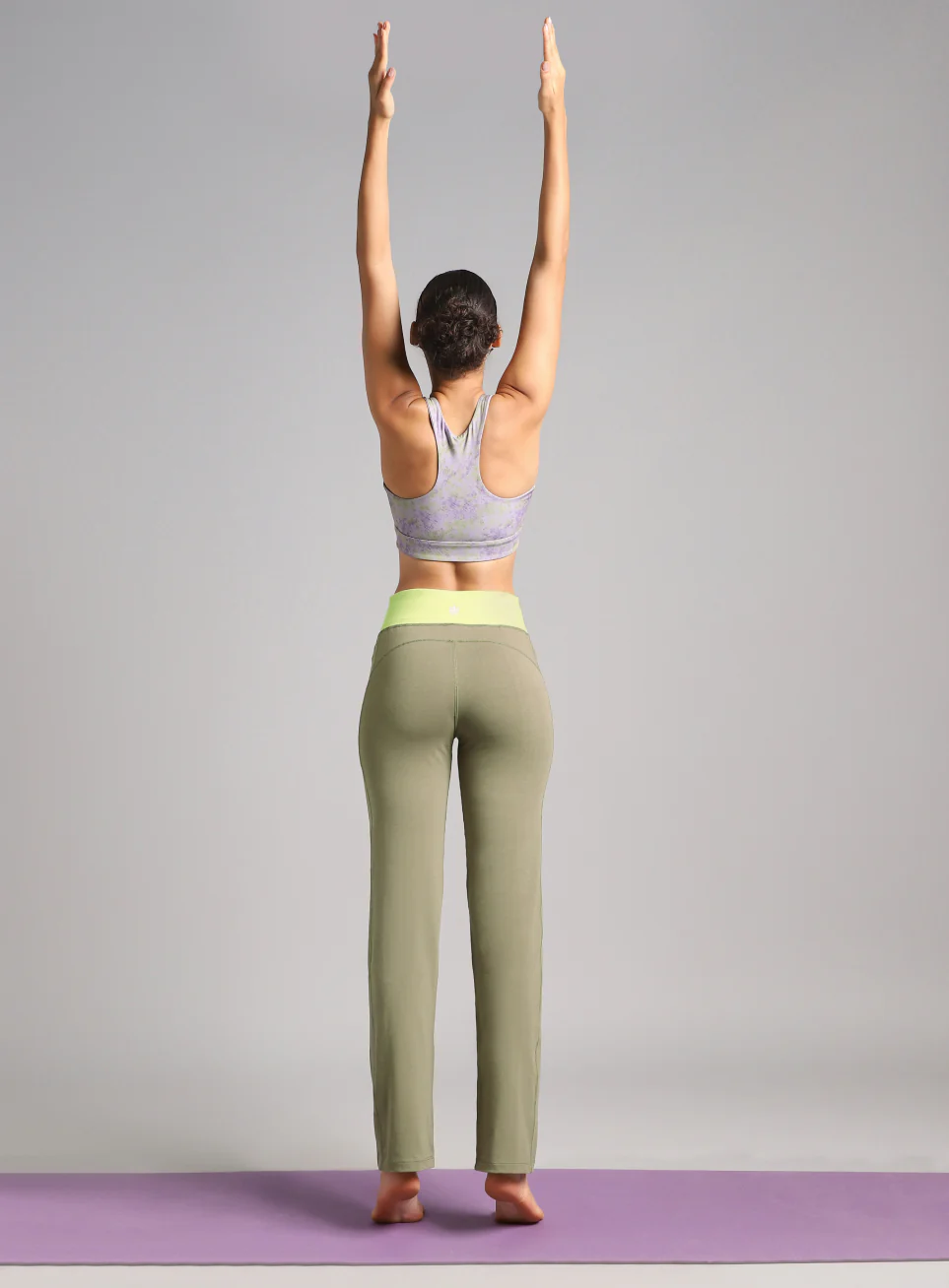 Women's Olive Yoga Straight Fit Trackpants - Image 3