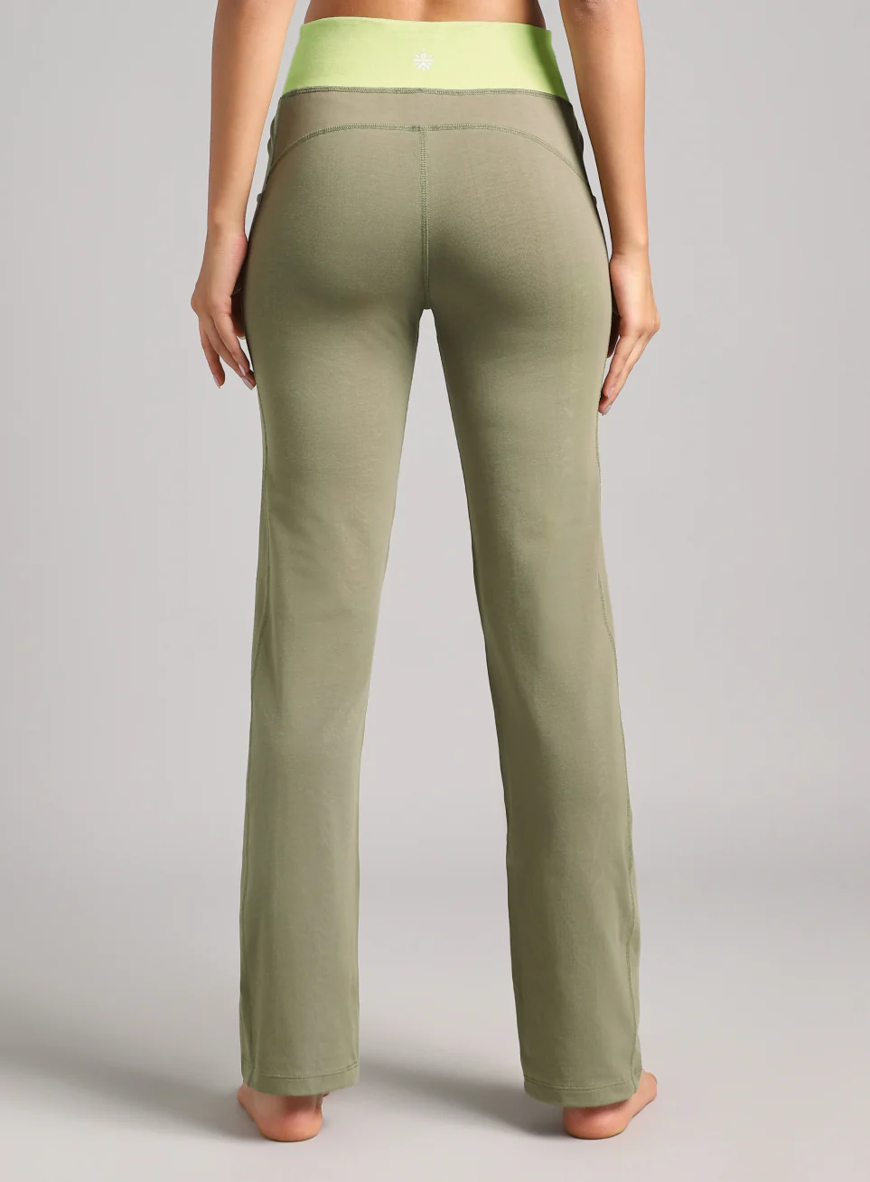 Women's Olive Yoga Straight Fit Trackpants - Image 6