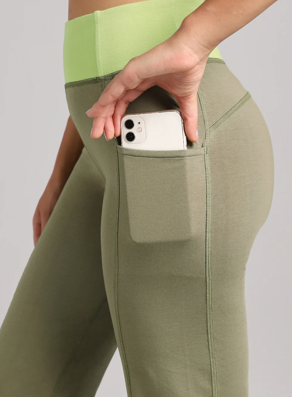 Women's Olive Yoga Straight Fit Trackpants - Image 7