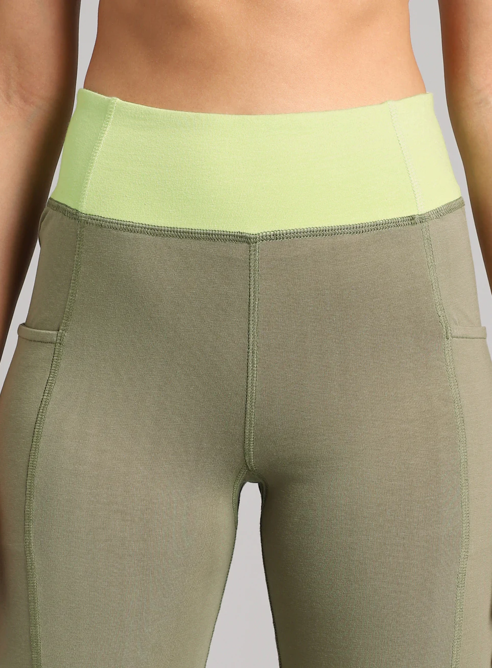 Women's Olive Yoga Straight Fit Trackpants - Image 8