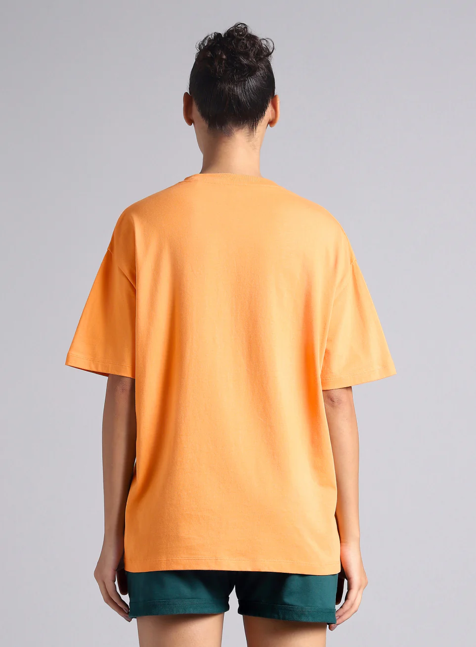 Women's Orange Graphic Oversized T-shirt - Image 6