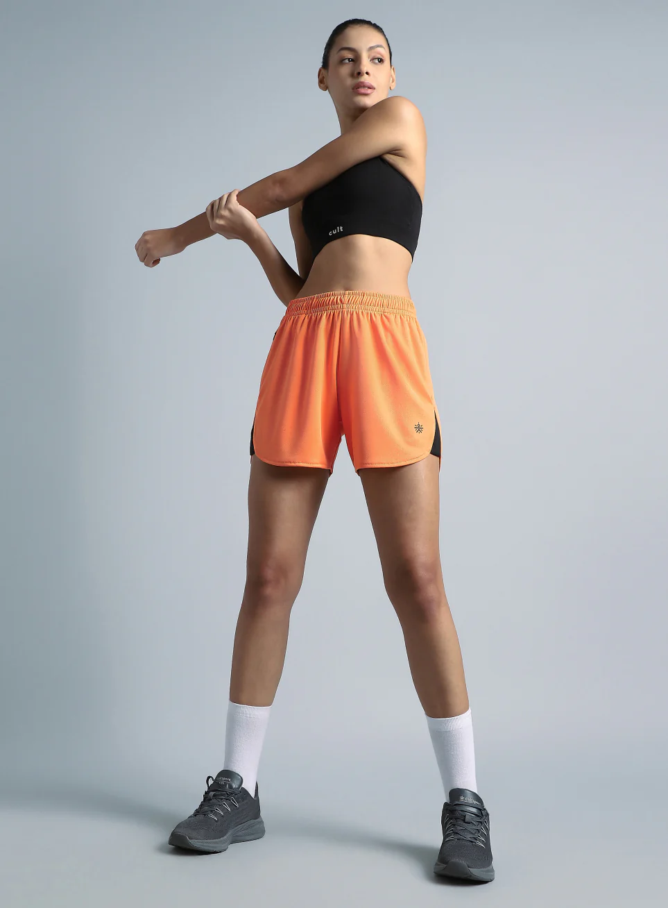 Women's Orange Train Day Performance Shorts - Image 3
