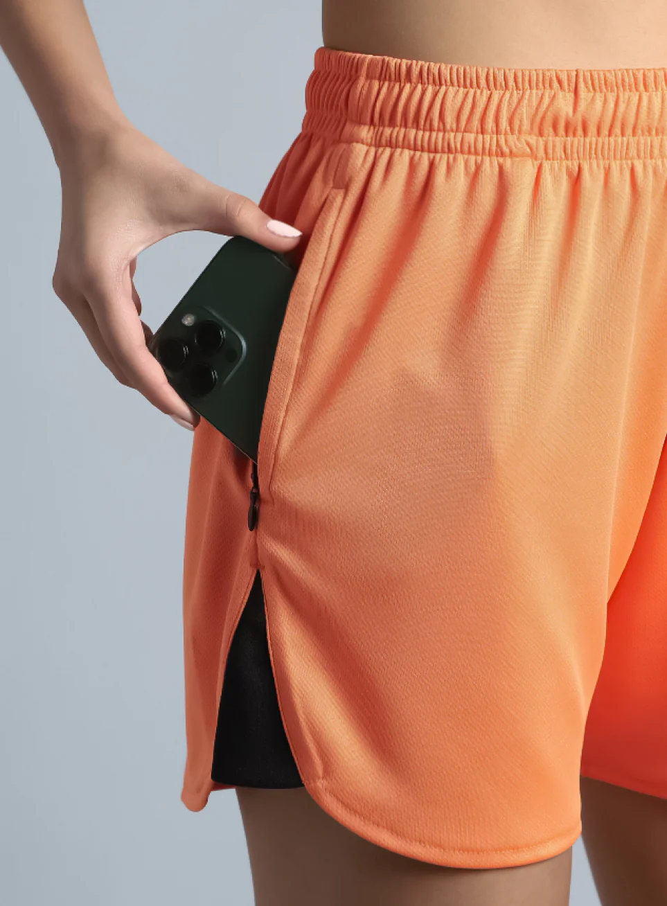 Women's Orange Train Day Performance Shorts - Image 7
