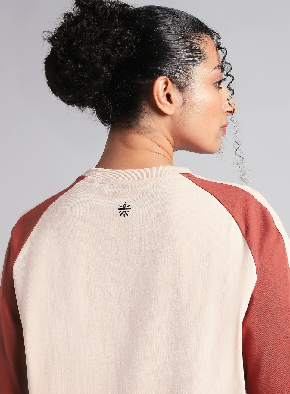 Women's Peach Classic Power Block Oversized Fit T-shirt - Image 8