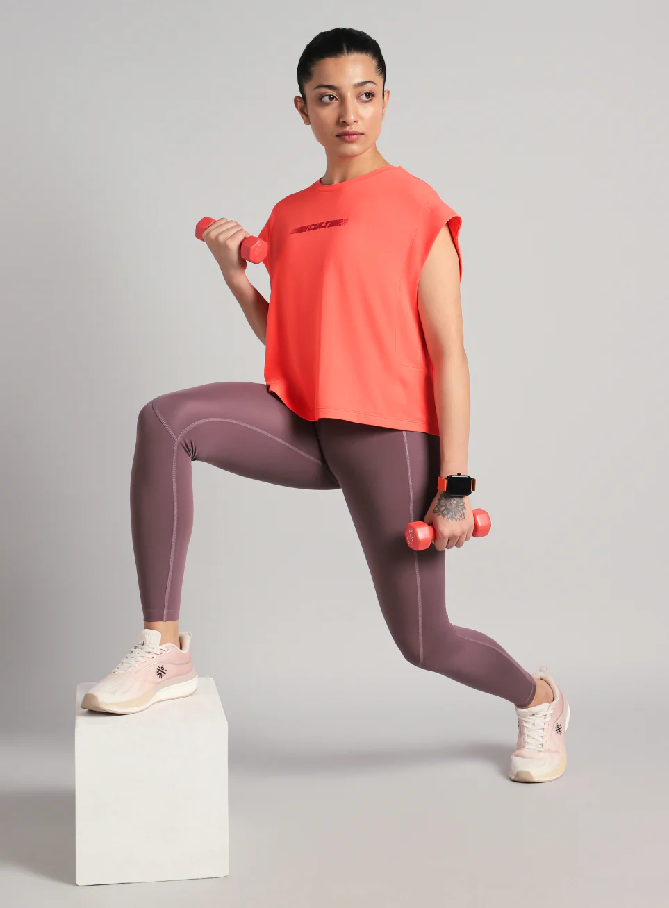 Women's Peach Muscle Ease Boxy Fit T-shirt - Image 2