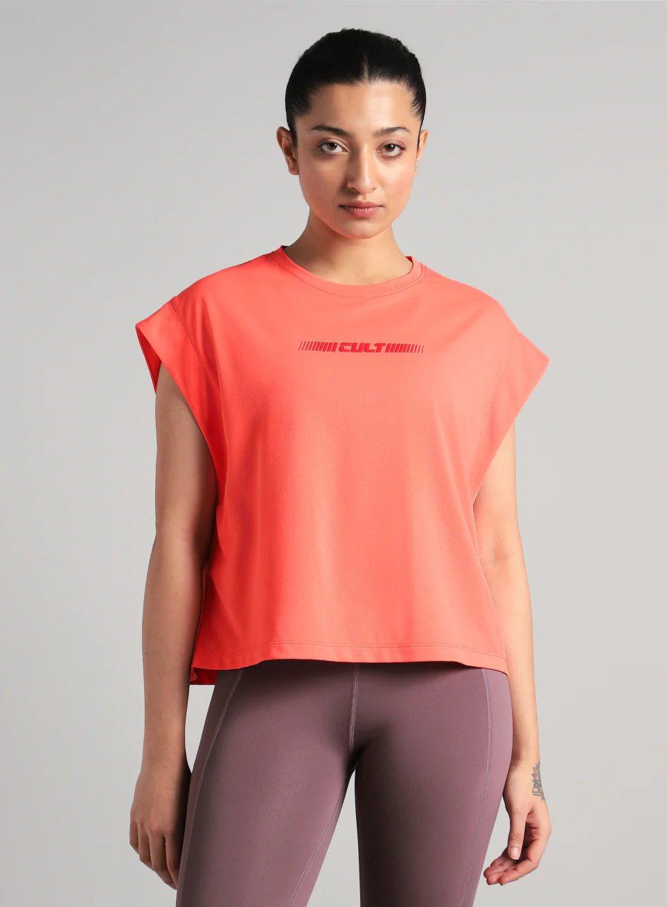 Women's Peach Muscle Ease Boxy Fit T-shirt - Image 4