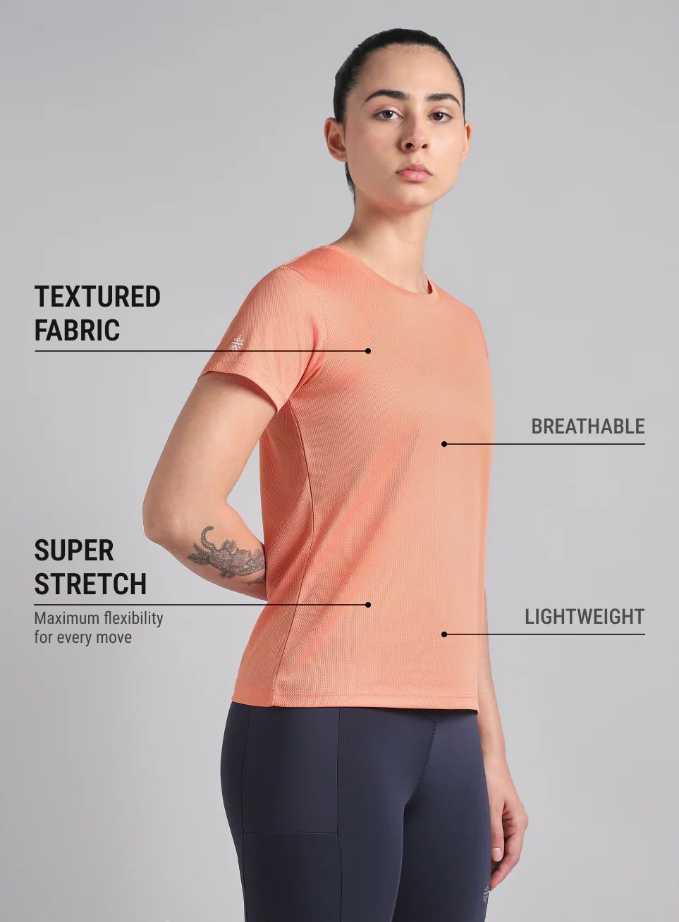 Women's Peach Performance T-Shirt - Image 5