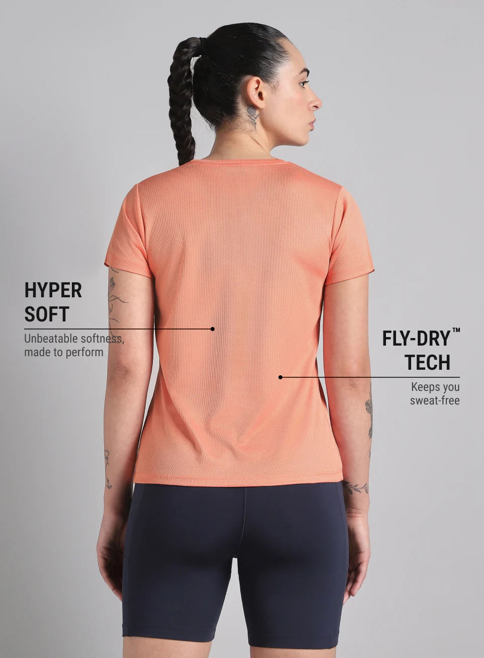 Women's Peach Performance T-Shirt - Image 6