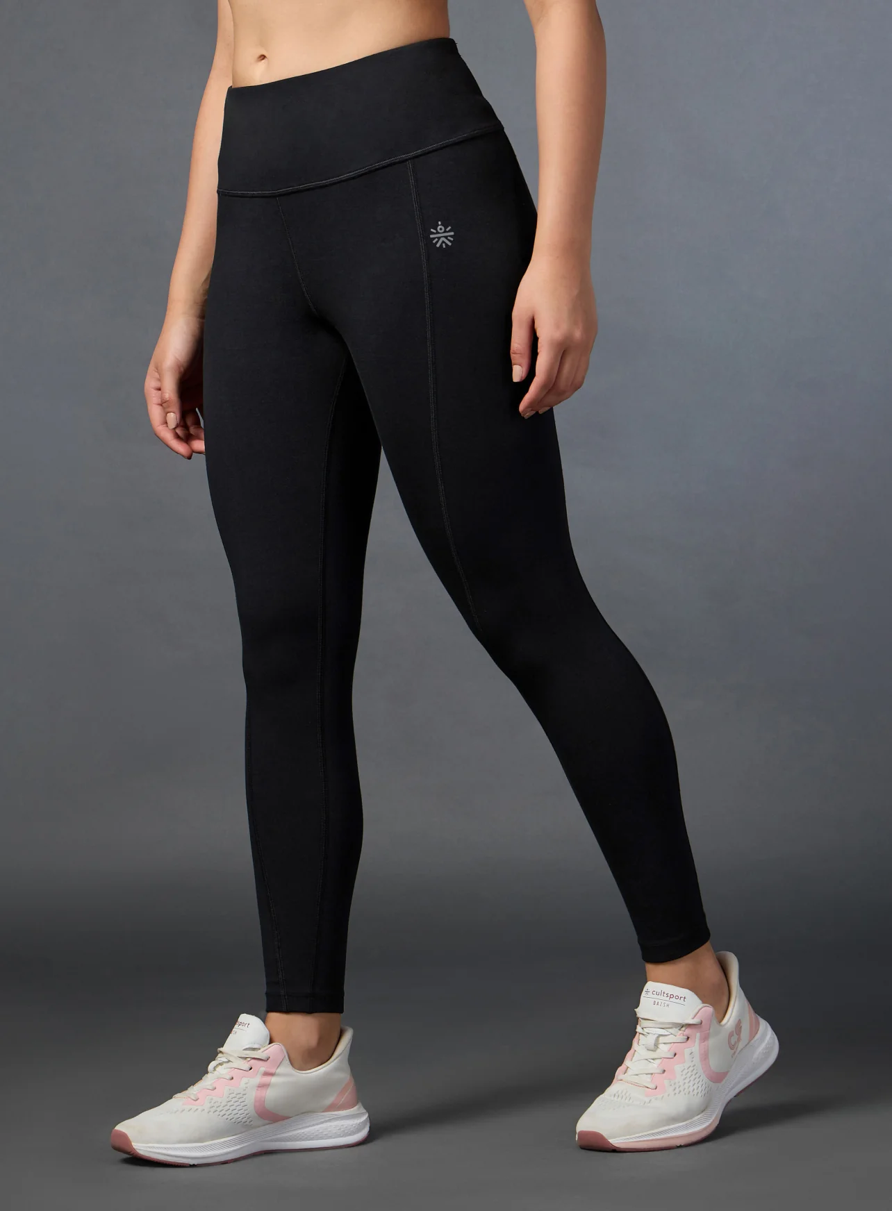 Women's Performance Cotton Black Tights - Image 3