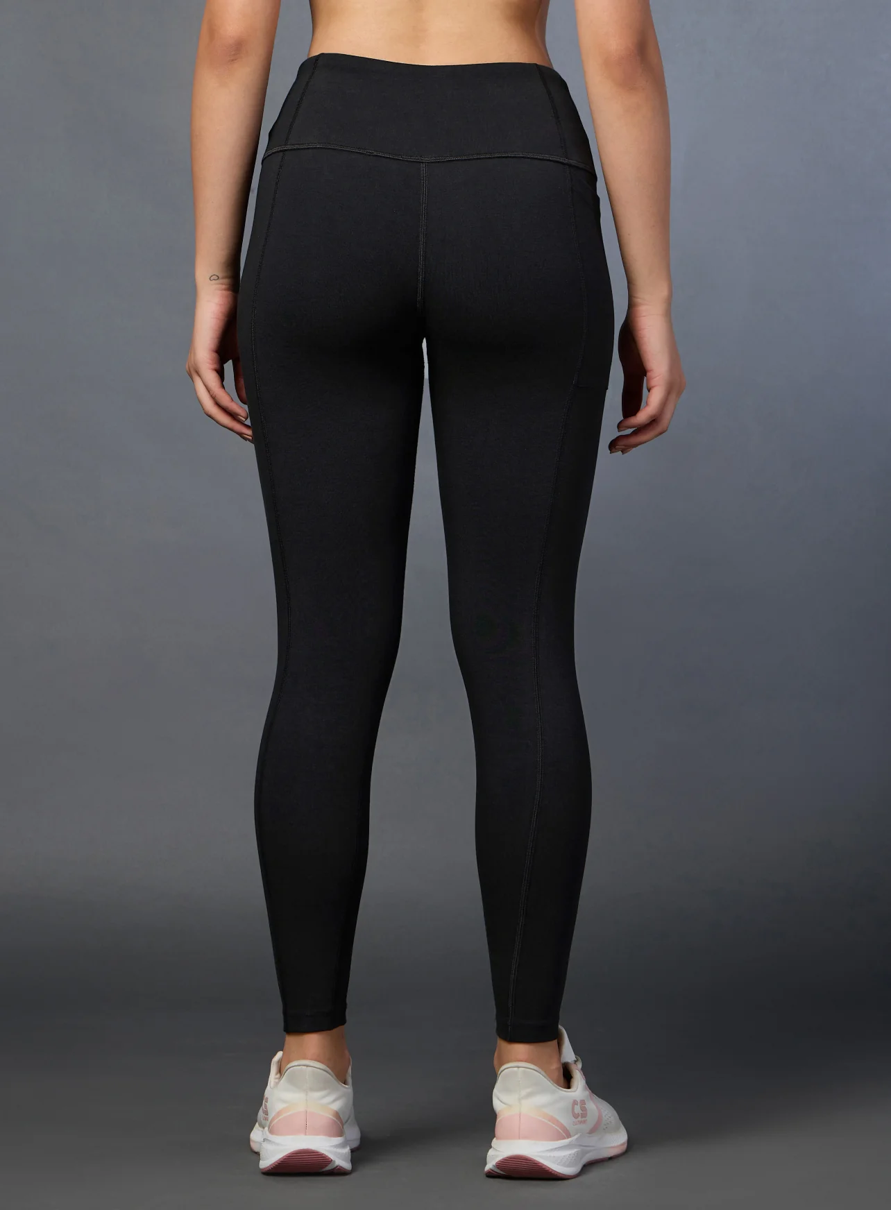 Women's Performance Cotton Black Tights - Image 6