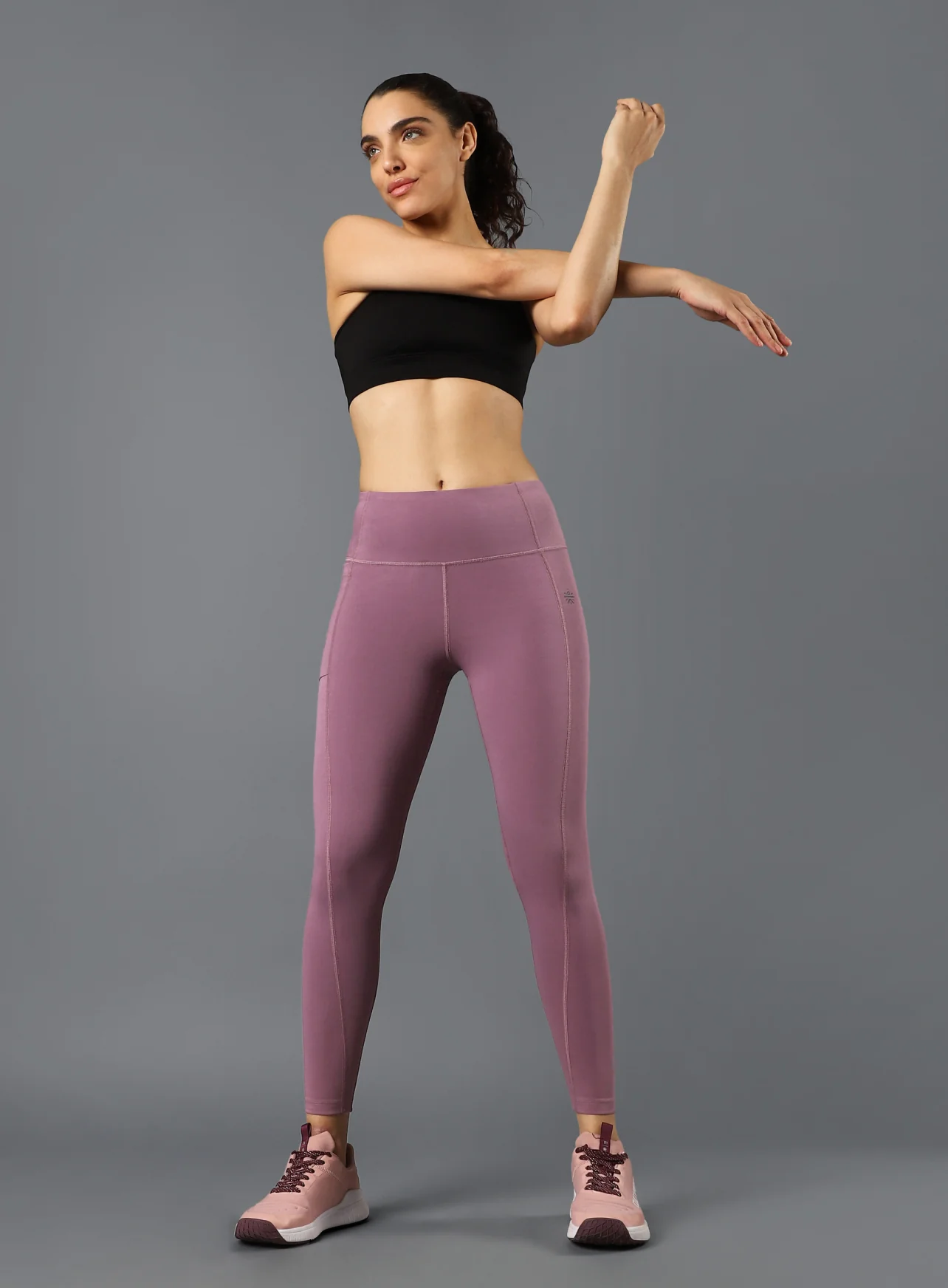 Women's Performance Cotton Pink Tights - Image 3