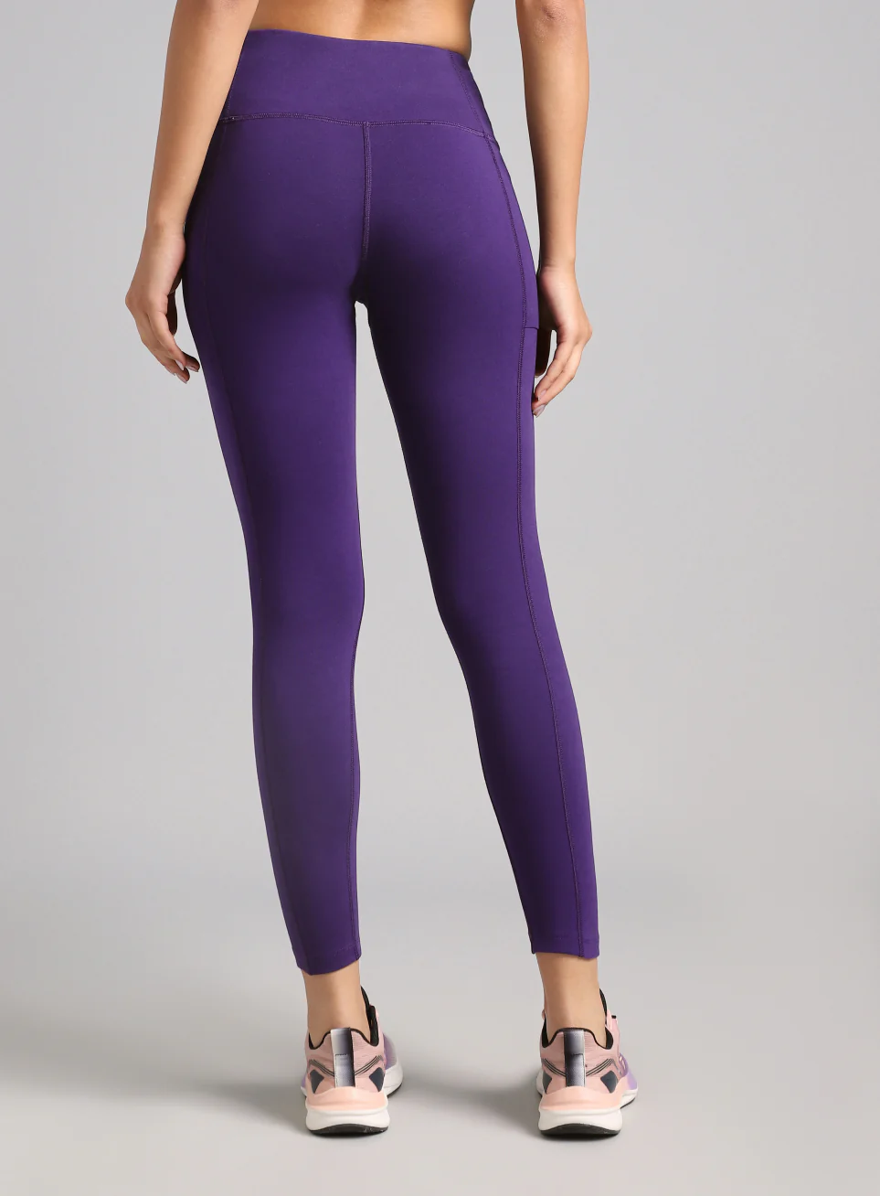 Women's Performance Cotton Purple Tights - Image 6