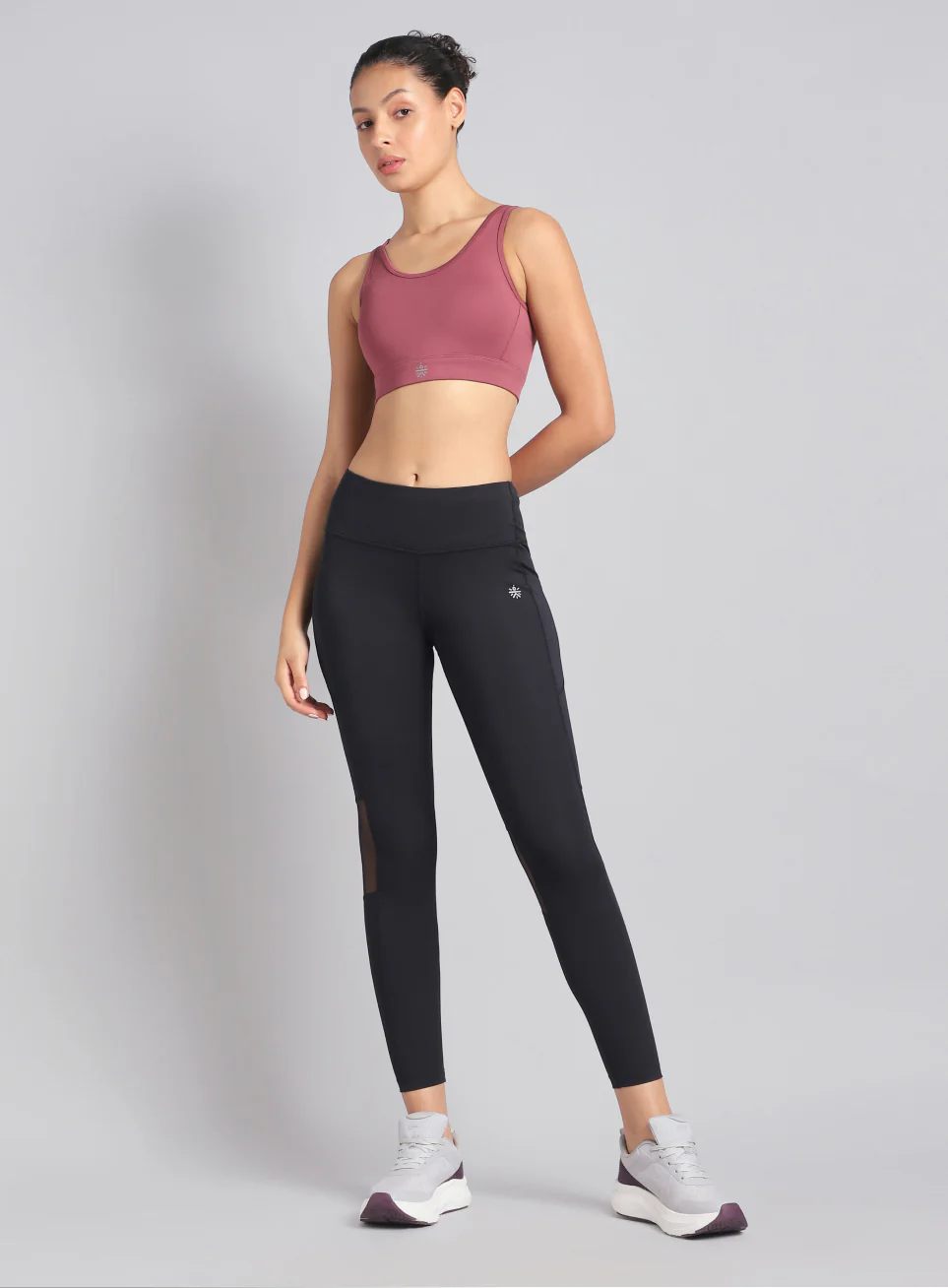 Women's Pink AOP Cross Over High Impact Bra - Image 2