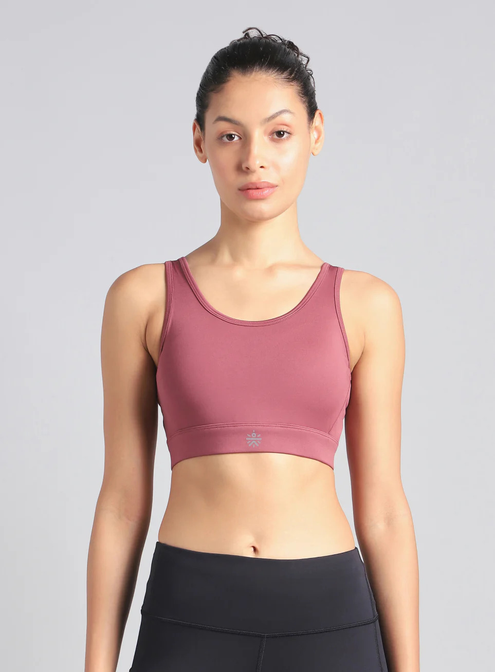 Women's Pink AOP Cross Over High Impact Bra - Image 4