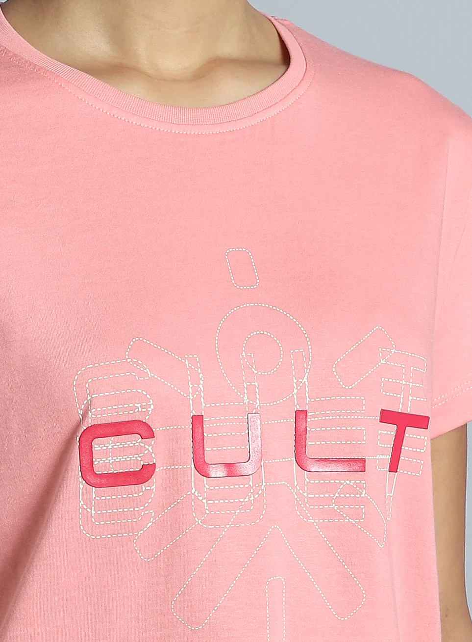 Women's Pink Brand Carrier T-shirt - Image 7