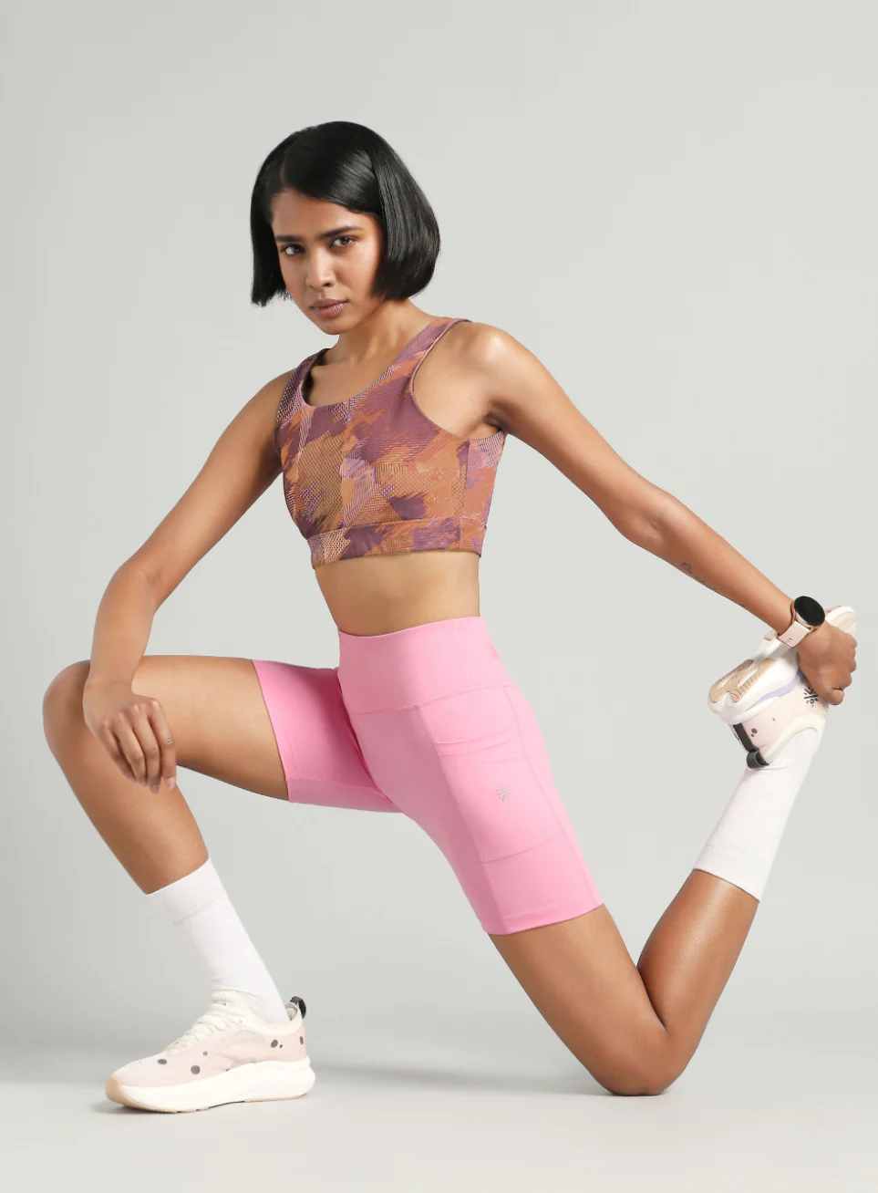 Women's Pink COMFlex Cycling Shorts - Image 2