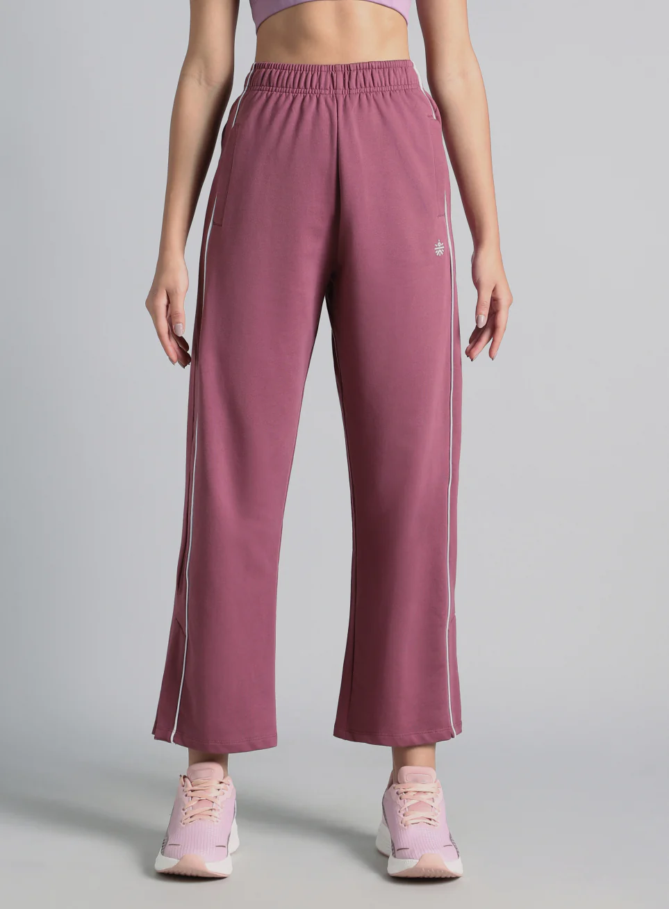 Women's Pink Community Straight Trackpants - Image 4