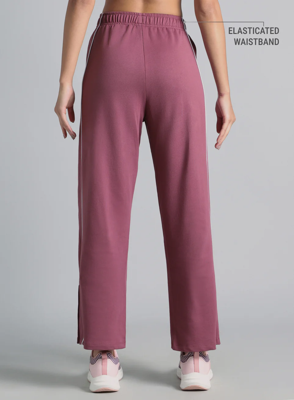 Women's Pink Community Straight Trackpants - Image 6