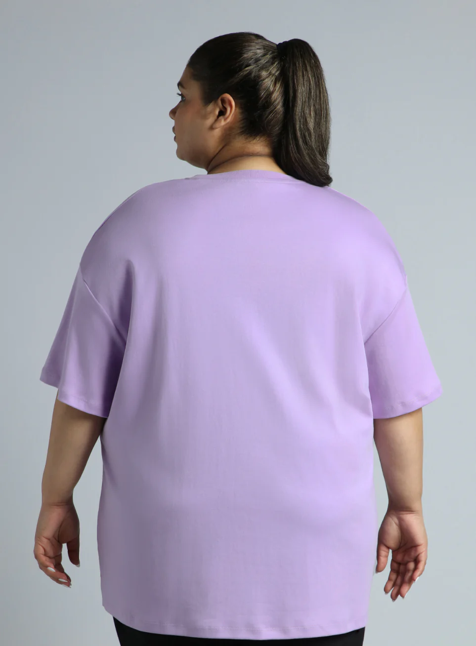 Women's Pink Cotton Plus Size Everyday Oversized Fit T-shirt - Image 6