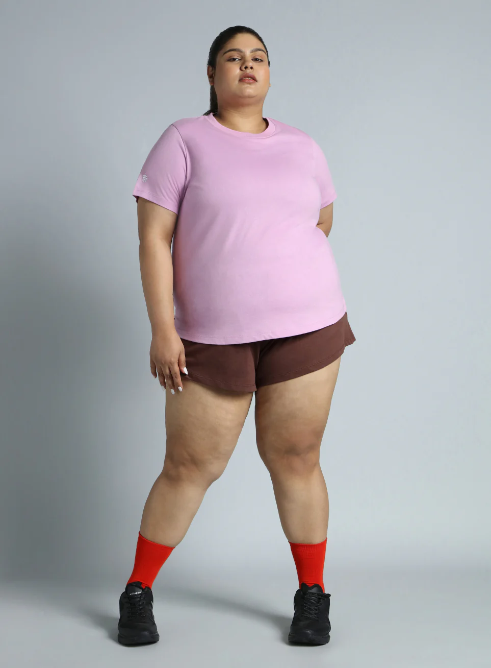 Women's Pink Cotton Plus Size Play Day Regular Fit T-shirt - Image 2
