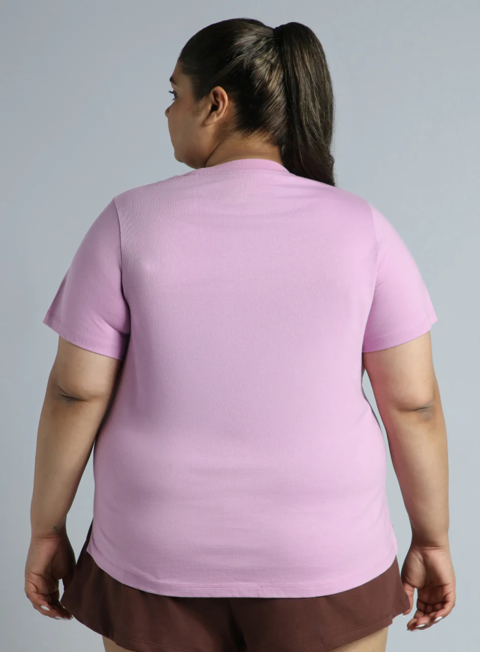 Women's Pink Cotton Plus Size Play Day Regular Fit T-shirt - Image 6