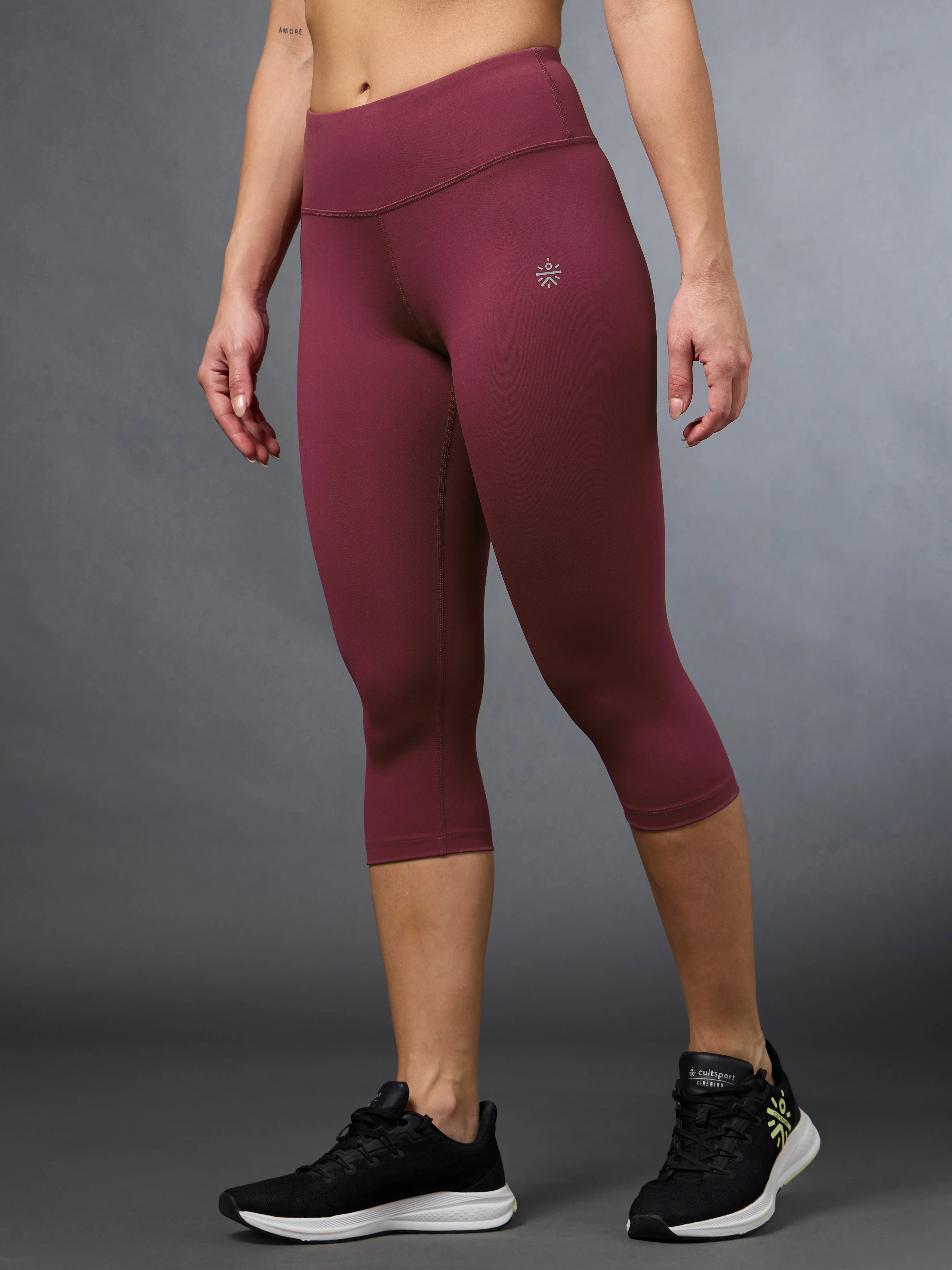 Women's Pink Cropped Performance COMFlex Tights - Image 5
