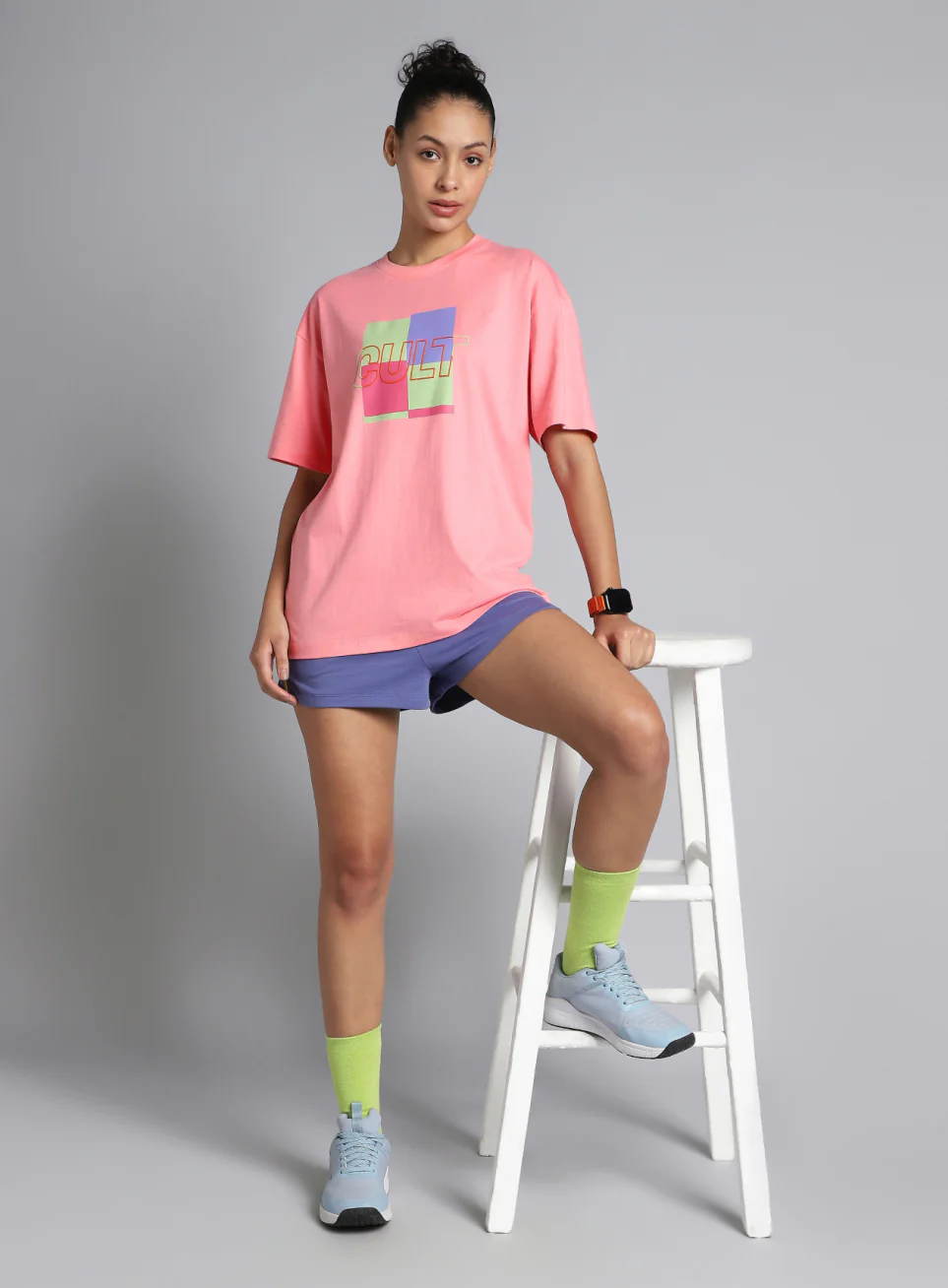 Women's Pink Cult Brand Carrier Oversized T-shirt - Image 3