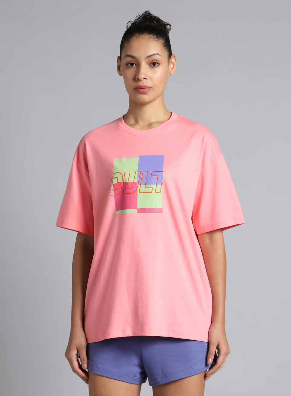 Women's Pink Cult Brand Carrier Oversized T-shirt - Image 4