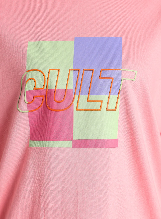 Women's Pink Cult Brand Carrier Oversized T-shirt - Image 9