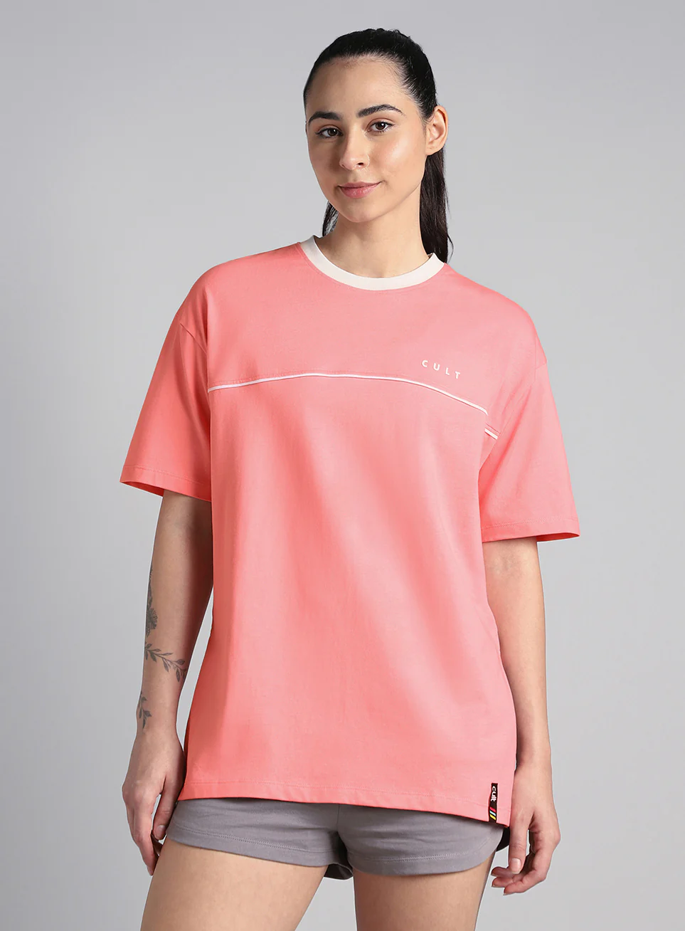 Women's Pink Cult Classic Oversized Fit T-shirt - Image 4