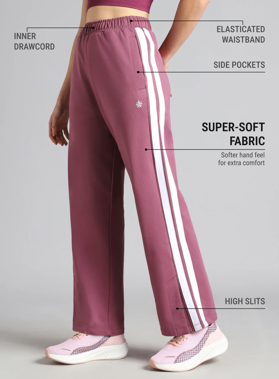 Women's Pink Dance Flow Trackpants - Image 5