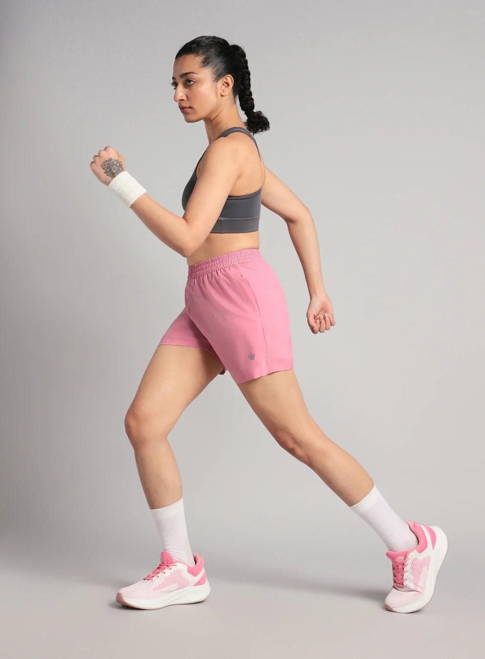 Women's Pink Elevated Run Shorts - Image 2