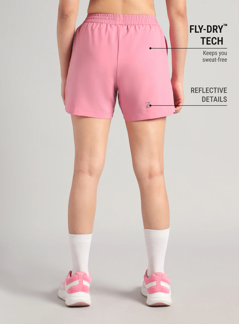 Women's Pink Elevated Run Shorts - Image 6