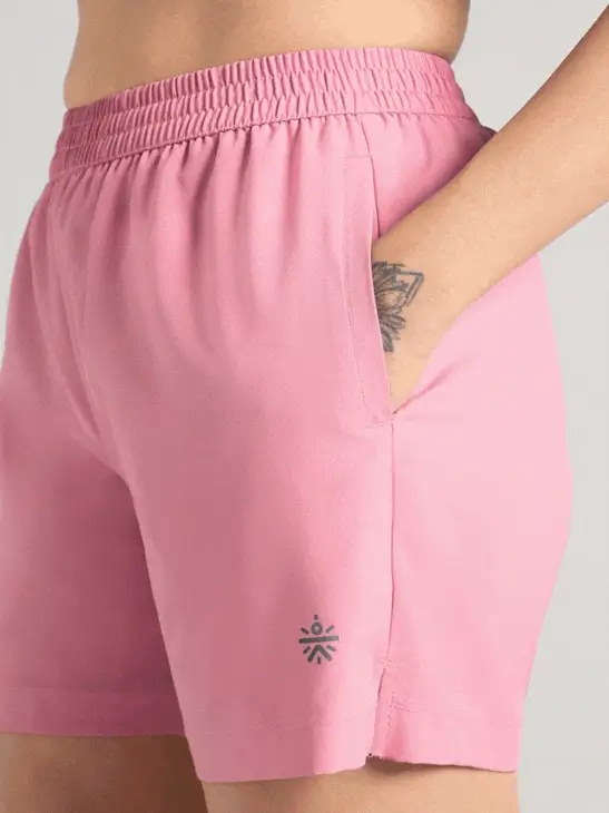 Women's Pink Elevated Run Shorts - Image 7