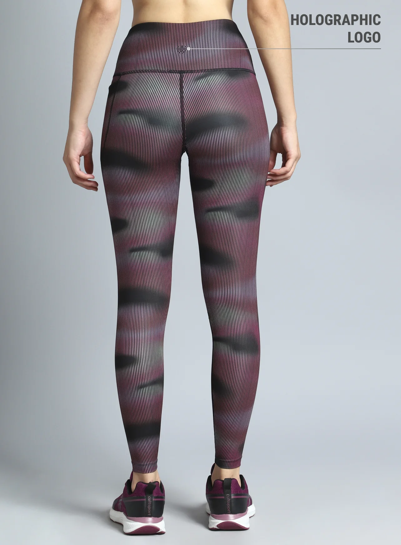 Women's Pink Energy Map All Over Print COMFlex Tights - Image 6