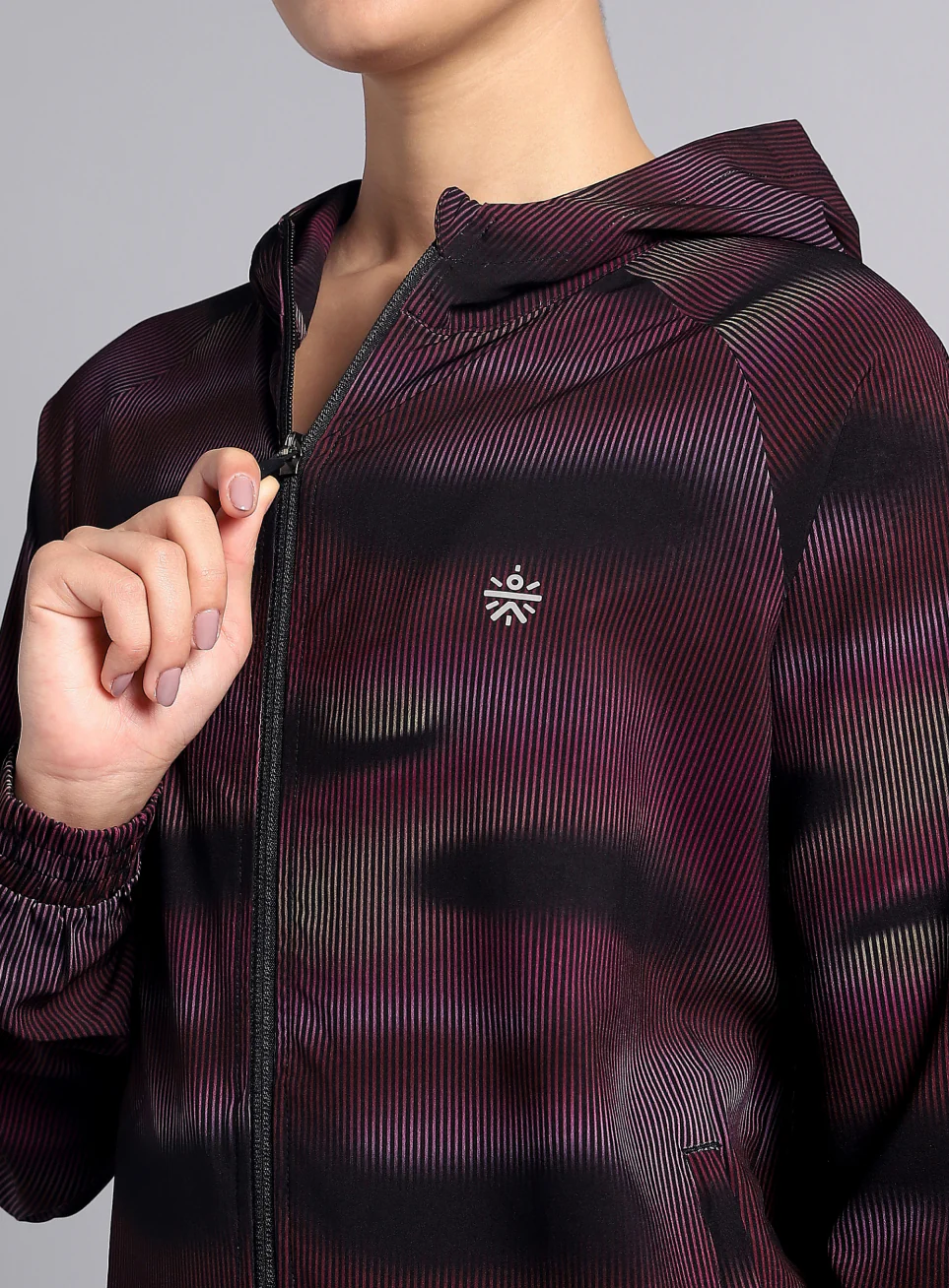 Women's Pink Energy Map All Over Print Lightweight Jacket - Image 7