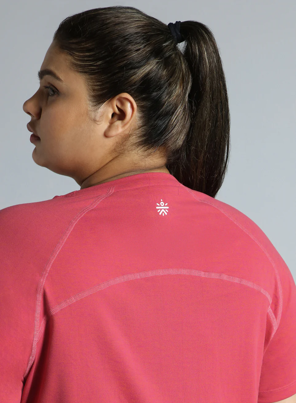 Women's Pink Flex Plus Size COMFORtech Regular Fit T-shirt - Image 7
