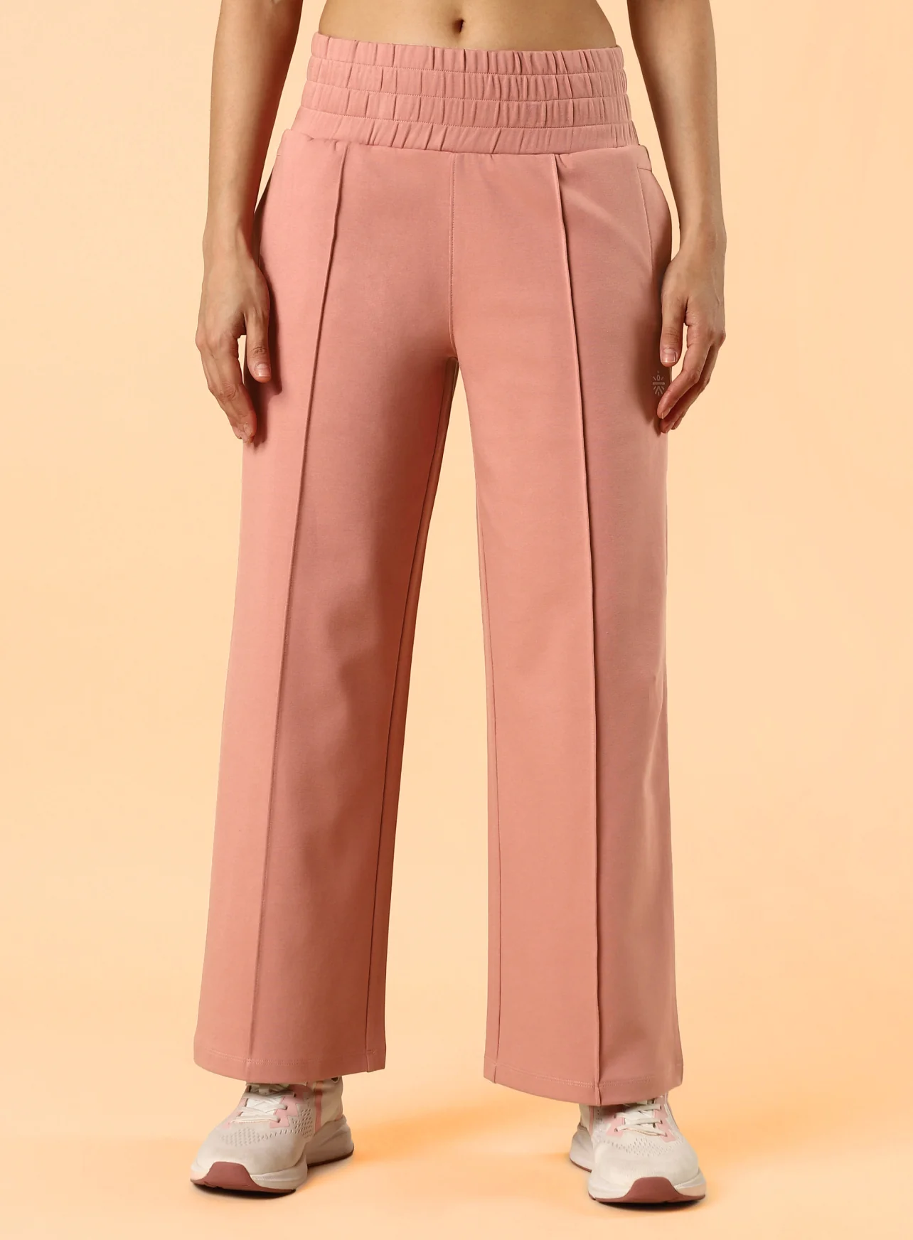 Women's Pink Flex Premium Wide Leg High Waist Pants - Image 4