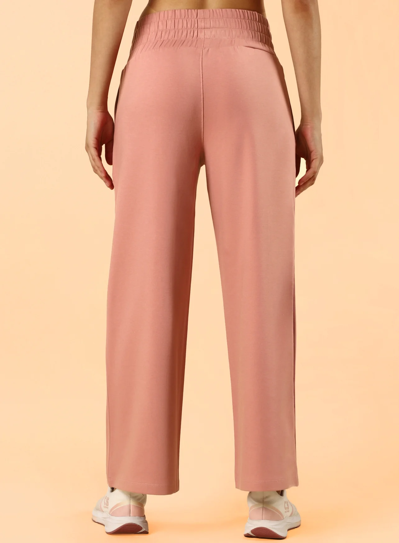 Women's Pink Flex Premium Wide Leg High Waist Pants - Image 6