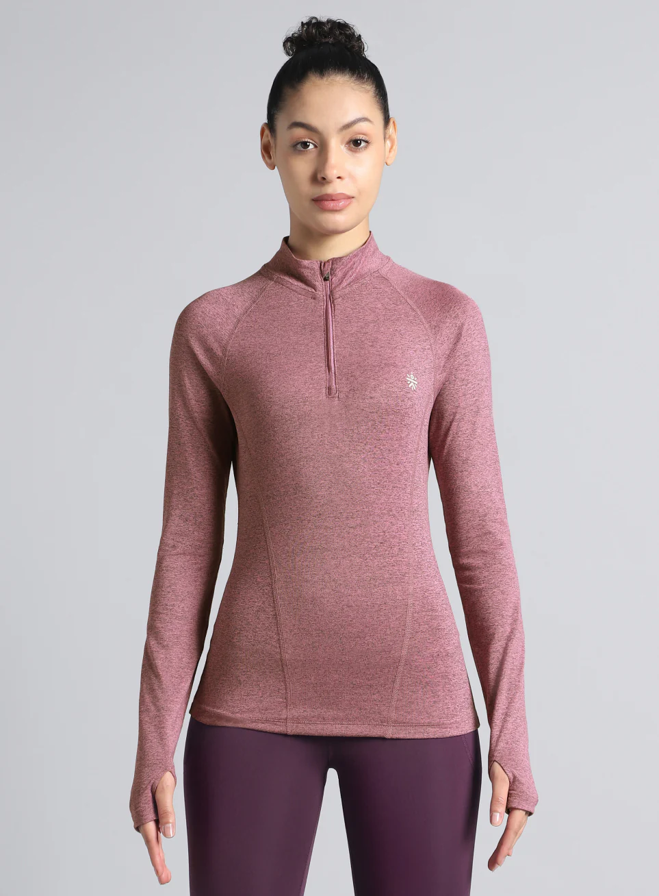 Women's Pink Half Zip All Weather Performance Jacket - Image 4